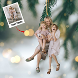 Custom Photo Ornament, Family Christmas Ornaments, Mom and Daughter Ornament, Xmas Gift
