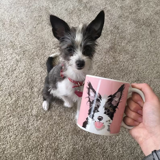 Custom Dog Mug, Dog Picture Mug, Dog Coffee Mug Personalized, Dog Face Mug, Custom Pet Lover Mug, Dog Photo Mug, Dog Mom Dad Gift