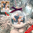 Custom Photo Ornament, 3D Christmas Ball Ornament, Christmas Gift For Family Members, Husband, Wife