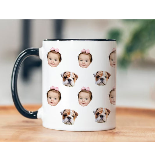 Personalized Face Mug, Baby Face Mug, Your Dogs Face Mug, Custom Face Mug, Birthday Gift