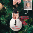 Custom Photo Ornament, Gift For Baby, First Christmas Ornament, Christmas Gift For Kids, Snowman Ornament