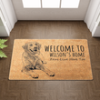 Personalized Dog Gift, Welcome Mat Dog, Dog Doormat, Custom Dog Gift, Dog Breeds, Dog Door Mat, Dog Welcome Doormat