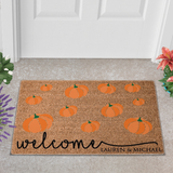 Welcome Pumpkin Pattern Door Mat, Fall Doormat, Welcome Mat, Cute Pumpkin Fall Door Mat, Fall Autumn Decor Gift, Home Doormat