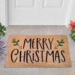 Merry Christmas Door Mat, Holly Christmas Doormat, Winter Decoration, Welcome Mat, Holiday Doormat, Christmas Gift