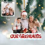 Custom Photo Ornament, Grandkids Photo Ornament, Christmas Gift For Grandma, Grandpa, Family Members