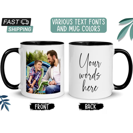 Best Dad Ever Mug, Personalized Photo Mug For Dad, Mug With Picture, Kids Photo Mug, Gif For Dad