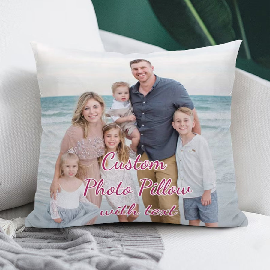 Custom Photo Pillow Cover, Personalized Pillow with Pictures, Personalized Picture Gifts, Custom Photo Gift