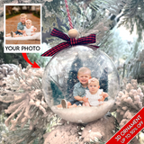 Custom Photo Ornament, 3D Christmas Ball Ornament, Gift for Baby, Baby First Christmas