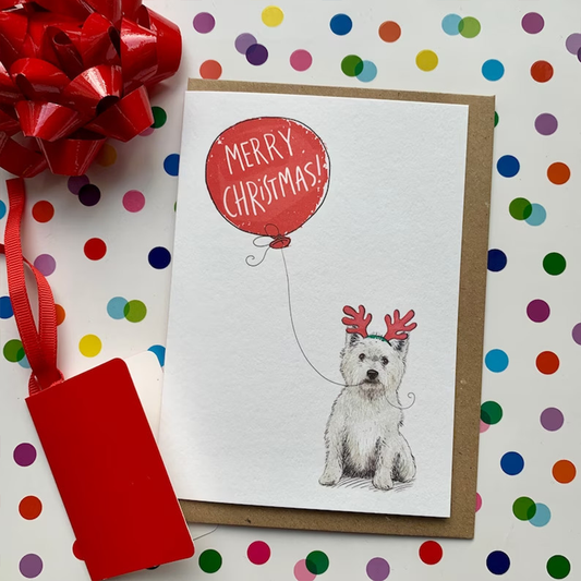 Pet Portrait Card, Pet Christmas Card, Pet Lover Gift, Christmast Gift