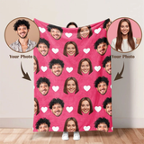 Personalized Couple Blanket, Custom Face Blanket, Minky Sherpa Fleece Blanket, Family Blanket,Home Decor, Funny Couple Gift