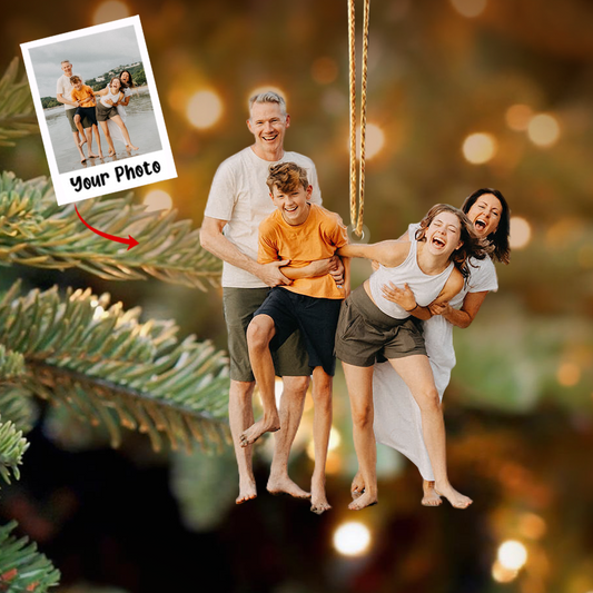 Custom Photo Ornament, Family Photo Gift, Christmas Gift For Family Members