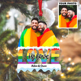 Custom Photo Ornament, LGBT Ornament, Gift For Couple, Anniversary Gift