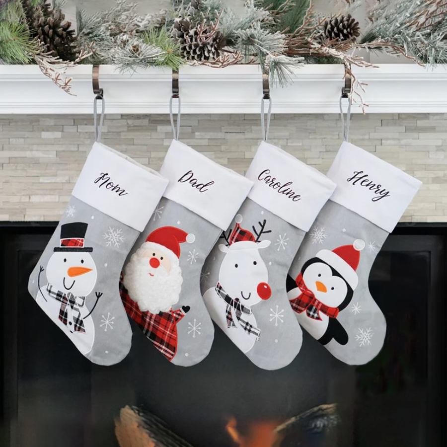 Christmas Stockings, Personalized Buffalo Plaid Christmas Stocking, Home Decorations, Holiday Stocking, Christmas Gift