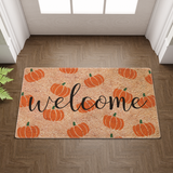 Welcome Pumpkin Pattern Door Mat, Fall Doormat, Welcome Mat, Cute Pumpkin Fall Door Mat, Fall Autumn Decor Gift, Home Doormat