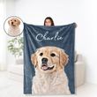 Custom Pet Photo Blanket, Custom Pet Name, Personalized Dog Blankets, Cat Picture Blanket, Pet Lovers Gift, Christmas Keepsake
