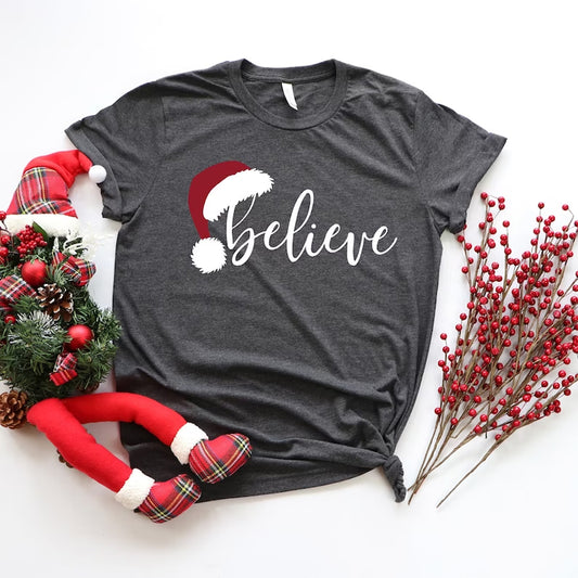 Believe Christmas Shirt, Christmas Believe Shirt, Christmas Party Shirt, Christmas T-Shirt, Christmas Family Shirt, Believe Shirt