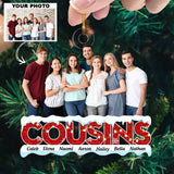 Custom Photo Ornament, Cousins Ornament, Christmas Gift For Cousins, Family Members