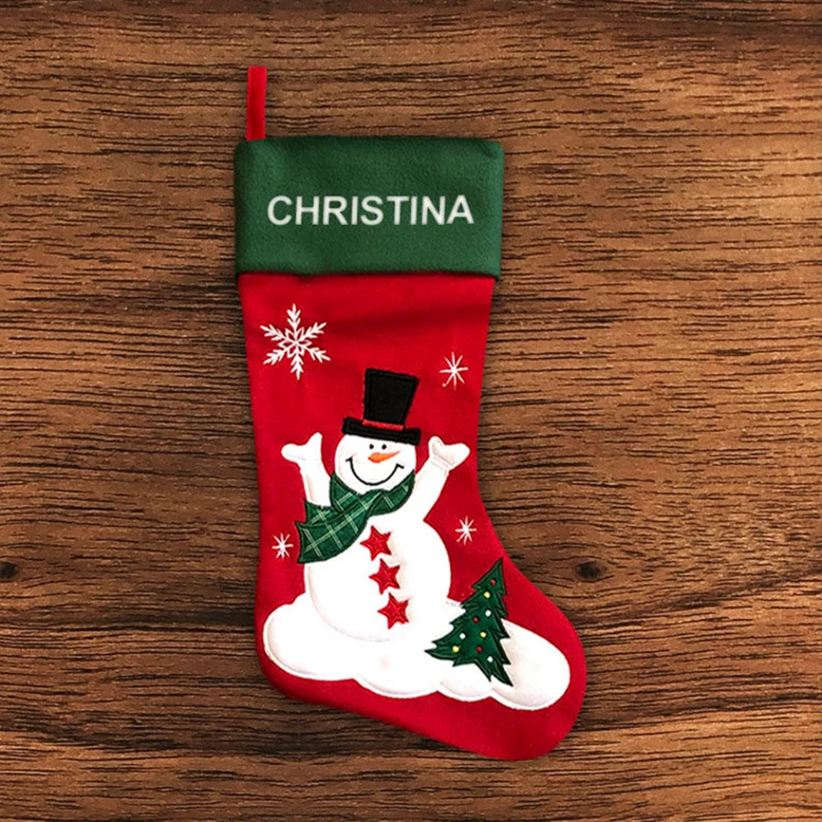 Personalised Christmas Stocking 2 - Red Reindeer, Socks