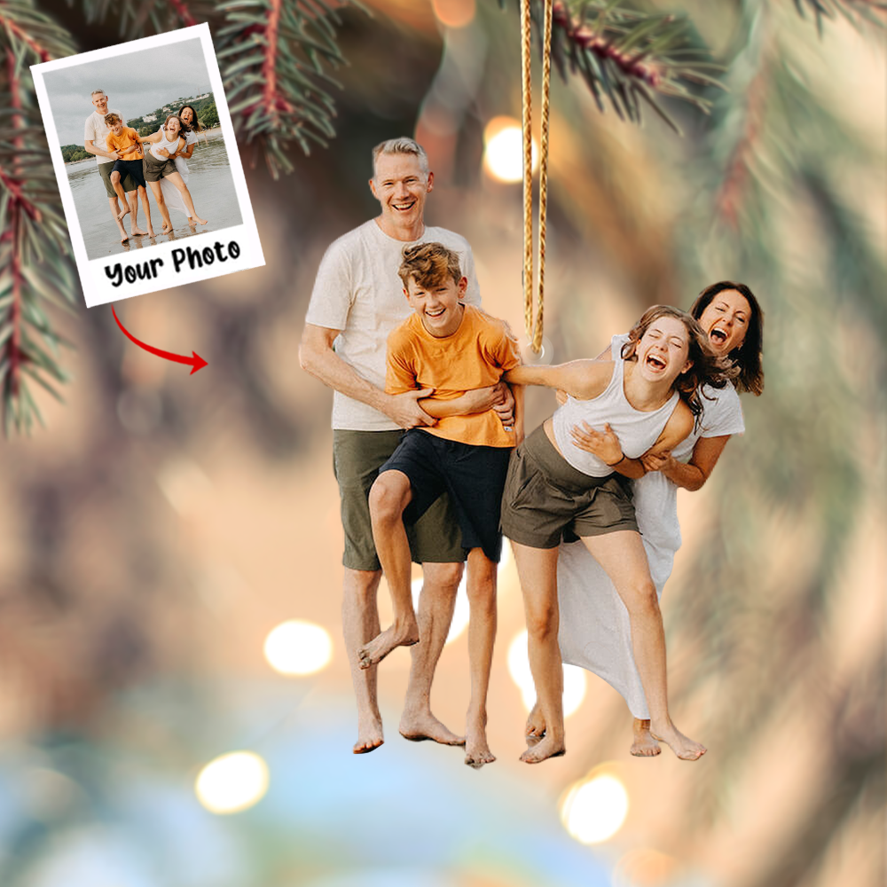 Custom Photo Ornament, Family Photo Gift, Christmas Gift For Family Members