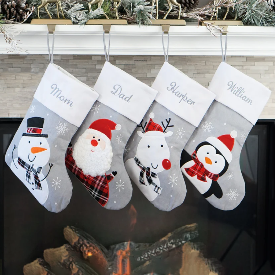 Christmas Stockings, Personalized Buffalo Plaid Christmas Stocking, Home Decorations, Holiday Stocking, Christmas Gift