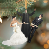 Custom Photo Ornament, Personalized Christmas Gifts for Religious, Priest Couple, Christian Wedding Ornament