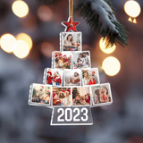 Custom Photo Family Tree Christmas Ornament, Family Photo Ornaments, Chirstmas Gifts for Family Members