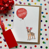 Pet Portrait Card, Pet Christmas Card, Pet Lover Gift, Christmast Gift