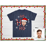 Personalized HoHoHo Christmas Tshirt, Unisex Custom Shirt, Custom Face Christmas Shirt, Gift for Him, Xmas Gift, Tshirt for Man
