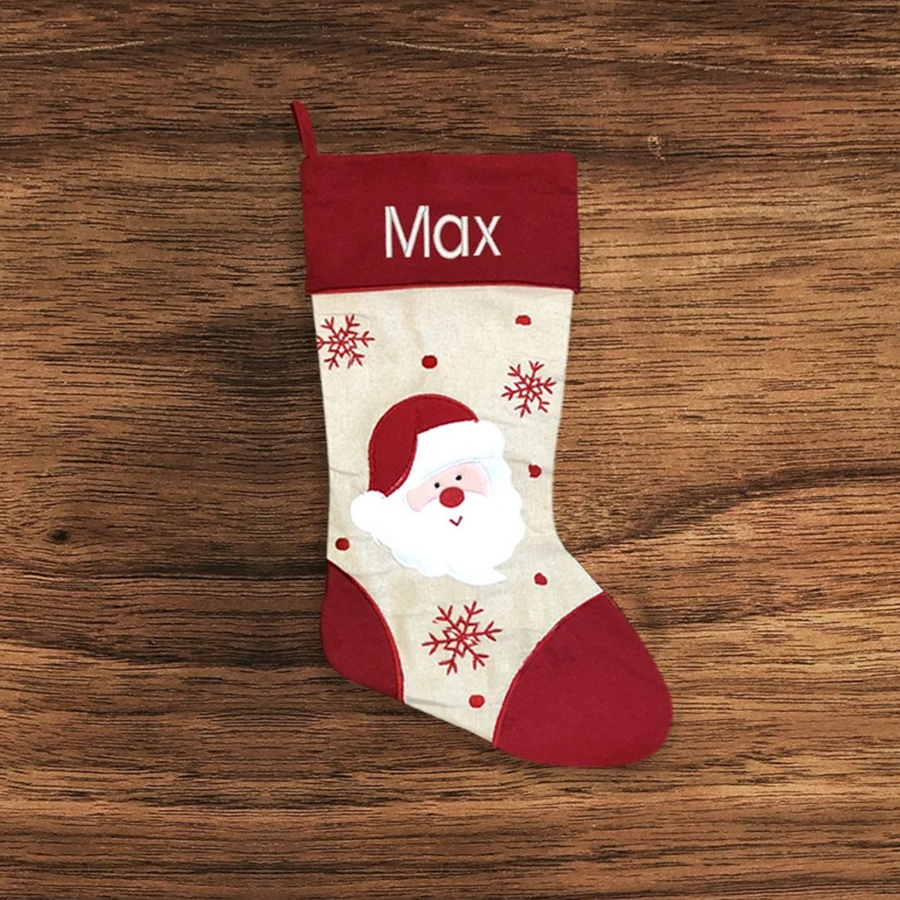 Personalised Christmas Stocking - Red Reindeer, Socks