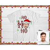 Personalized HoHoHo Christmas Tshirt, Unisex Custom Shirt, Custom Face Christmas Shirt, Gift for Him, Xmas Gift, Tshirt for Man