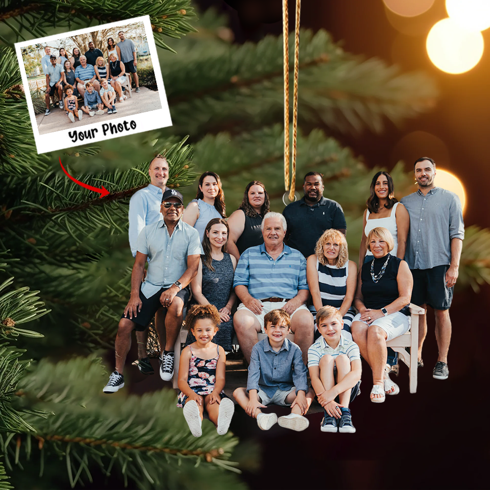 Custom Photo Ornament, Christmas Gift For Family Members, Family Ornaments, Xmas Gift