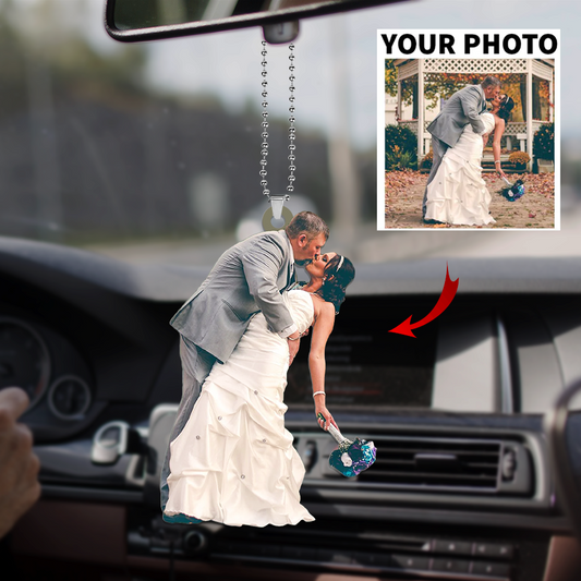 Custom photo Car Ornament | Married