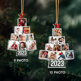 Custom Photo Christmas Tree Acrylic Ornament, Family Ornaments, Photo Family Tree Christmas, Gift for Family, Friend