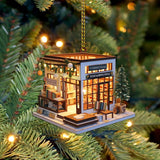 Custom Book Store Ornament, Bookshelves Ornaments, Custom Name Ornament for Book Lovers, Chritsmas Gift for Librarian