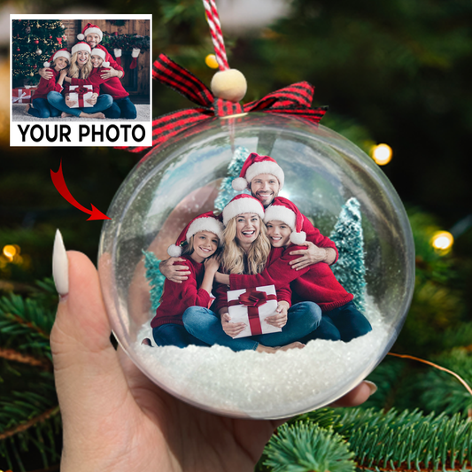 Custom Photo Christmas Ball Ornament, Personalized Christmas Gifts | Ball Family