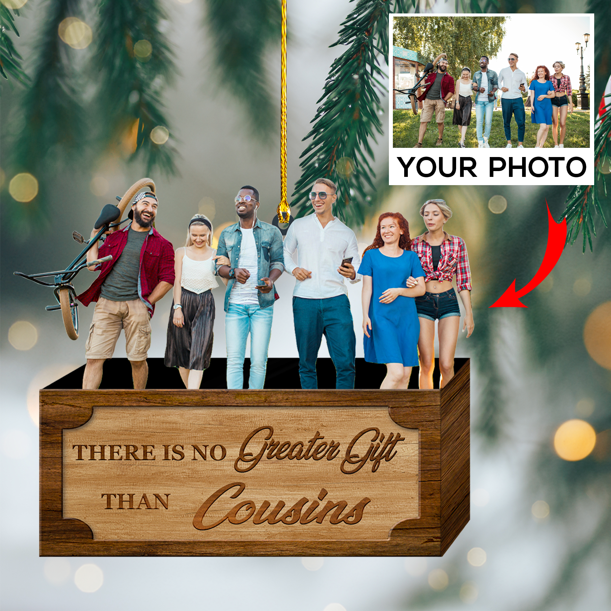 Custom photo Ornament | Cousin