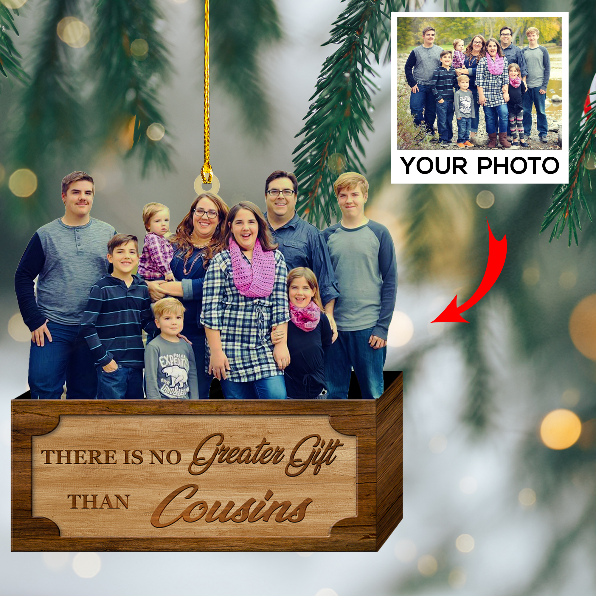 Custom photo Ornament | Cousin