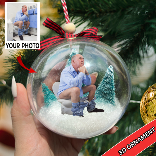 Custom Photo Christmas Ball Ornament, Personalized Christmas Gifts | Ball Funny