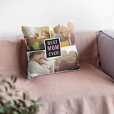 Best Mom Ever Pillow, Gift For Mom,  Personalized Pillow With Photo, Custom Pillow with Photo, Home Decor, Mother's Day Pillow