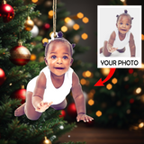 Custom photo Ornament | Black baby