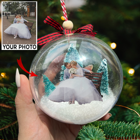 Custom Photo Christmas Ball Ornament, Personalized Christmas Gifts | Ball Married