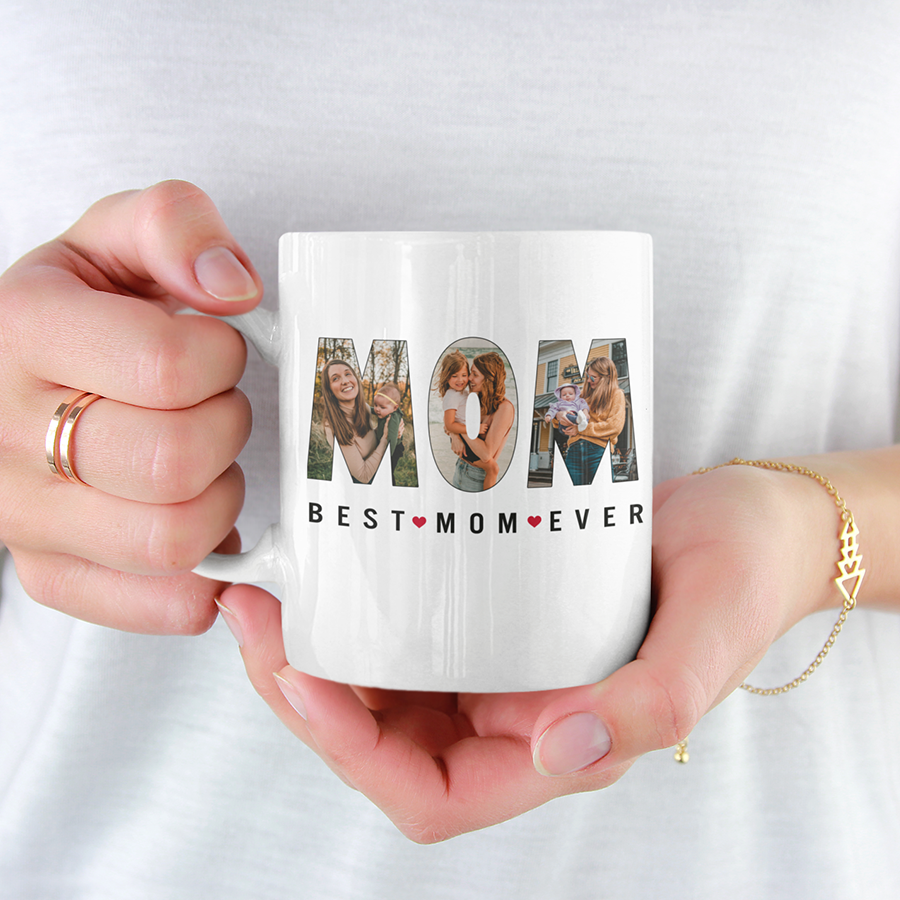 Best Mom Ever Custom Photo Mug, Custom Photo Mug for Mom, Mug for Mothers Day, Happy Mothers Day Mug ,  Coffee Mug for Mom