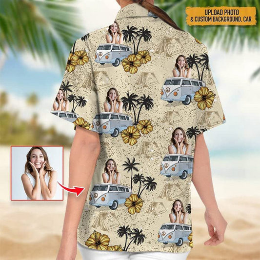 Personalized Photo Hawaiian Shirt, Shirt with Face for Men Women,  Aloha Beach Shirt, Shirt For Summer