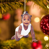 Custom photo Ornament | Black baby