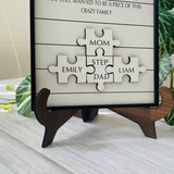 Personalized Dad Puzzle Wooden Sign, Father's Day Puzzle Sign, Gift for Dad, Custom Dad Sign