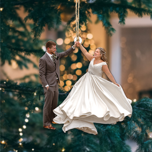Custom photo Ornament, Couple Ornament | Married
