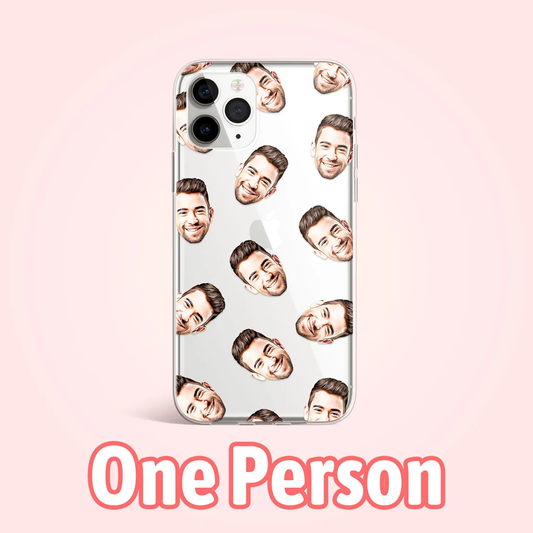 Custom face iPhone phone case, Personalized photo gifts, Custom photo phone case gift, Funny gift for him