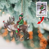Custom photo Ornament | Riding Kid