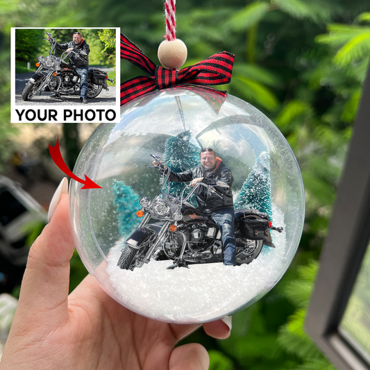 Custom Photo Christmas Ball Ornament, Personalized Christmas Gifts | Ball Moto