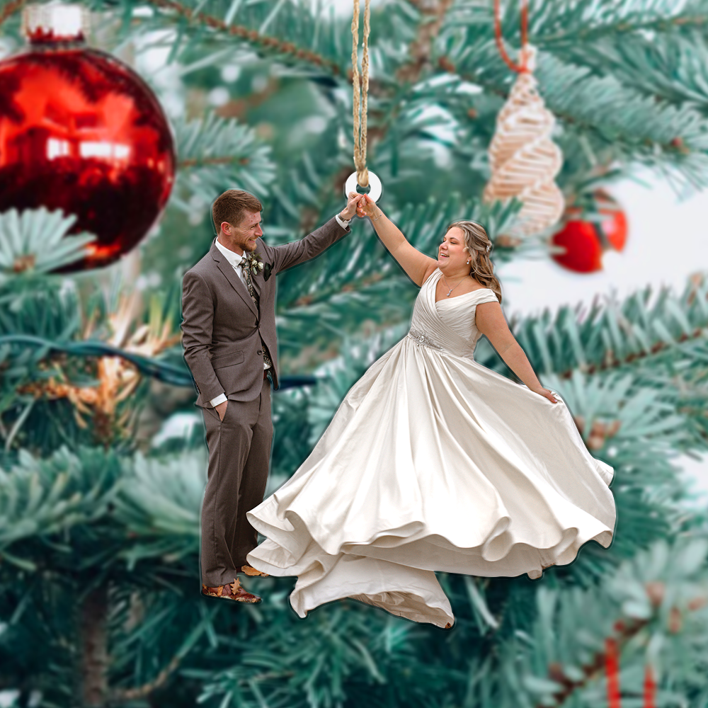 Custom photo Ornament, Couple Ornament | Married